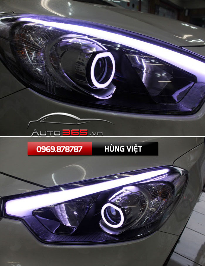 Độ đèn kia k3 bằng đèn xenon osram thần thánh